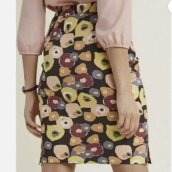 ModCloth Abstract Floral Pencil Skirt Size L - Picture 1 of 8